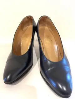 HERMES エルメス レザー パンプス ブラック 37 1/2 24cmのサムネイル