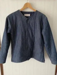 メンズ デニム素材 キルティングジャケット Mサイズ