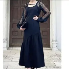 RESEXXY レースボレロ 付きマーメイドキャミワンピース 黒