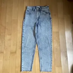 ZARA ハイウエスト デニム ジーンズ ケミカルウォッシュ 36