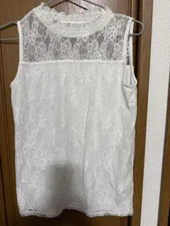 INGNI ホワイトレースノースリーブトップス