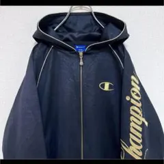 激渋 champion チャンピオン パーカー フーディ ブラック×ゴールド S