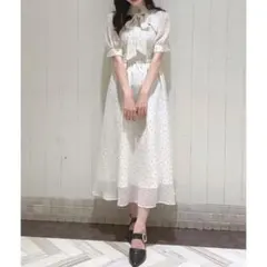 evelyn ドットロングワンピース