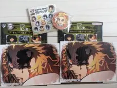 鬼滅の刃＊一番くじ＊煉獄杏寿郎＊Ｅ賞キャンバス風ボード✕2＊缶バッジのおまけ付き