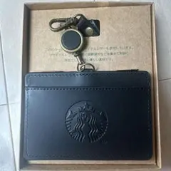 【非売品・未使用】スタバ 限定 リサイクルレザー IDカードホルダー 黒