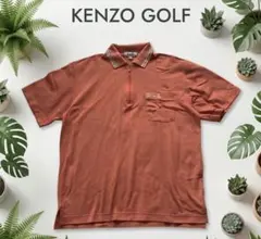 KENZO GOLF ケンゾーゴルフ ハーフジップ ポロシャツ オレンジ L相当のサムネイル