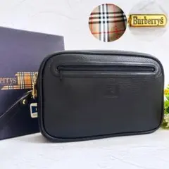 極美品✨ バーバリー ショルダーバッグ 黒 ノバチェック ロゴ型押し 大容量 2025年最新】バーバリー ノバチェック ショルダーバッグ レザー