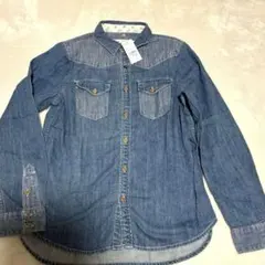 新品未使用 ライトオン デニム 長袖シャツ ブラウス Lサイズ