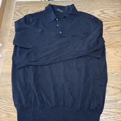 archive PRADA sullen プラダ ニットポロ 中古・古着通販】PRADA (プラダ) ニットポロシャツ ブラック サイズ:36
