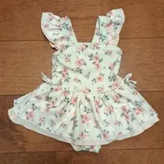 petit main プティマイン ワンピース水着 80 ピンク 花柄　美品