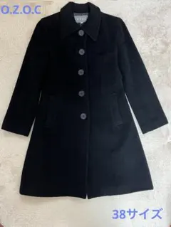 OZOC オゾック　黒コート　レディースコート　38サイズ　レトロ　古着