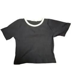 WEGO リブ 半袖 Tシャツ ブラック S