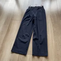 UNIQLO タックワイドパンツ　ネイビー　XS
