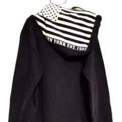 TOMMY 星条旗 デカロゴ スウェット パーカー 黒 M