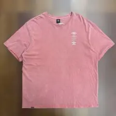 umbro Tシャツ 半袖 プリントロゴ 古着 ピンク 2XLサイズ