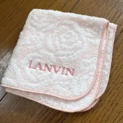 LANVIN ピンク ローズ タオルハンカチ
