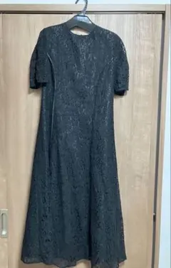 【パーティドレス】黒 ブラック シンプル ワンピース 結婚式 お呼ばれドレス