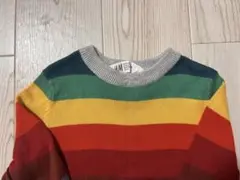 最終値下げ！H&M レインボー　ボーダーニット