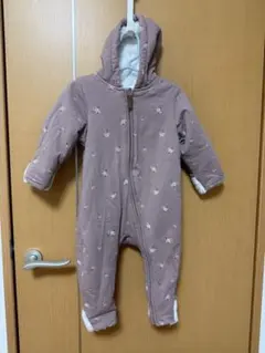 H&M オーガニックコットンロンパース 74 裏起毛