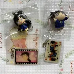 名探偵コナン メタルチャーム キーホルダー 江戸川コナン 毛利蘭 フィギュア