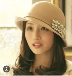 値下げ　MIIA ビジューバックル　さえこさんハット　　帽子