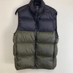 【美品】UNIQLO ウルトラライトダウン ベスト/ワイドキルト オリーブM