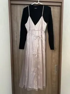 mystywoman【セットアイテム】ニットワンピースｘチュールキャミワンピース