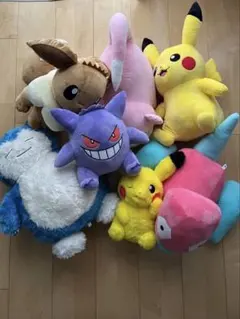 ポケモン ぬいぐるみ 4体セット カビゴン ピカチュウ ミュウ ゲンガー