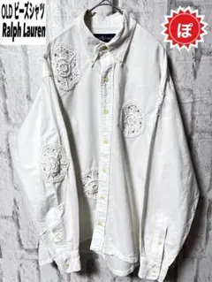✅90s Ralph Lauren YARMOUTH ビーズ装飾 シャツ 古着