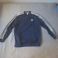 adidas ネイビー ポリエステルニット Lサイズ