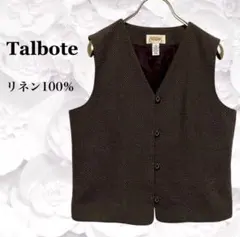 アメリカ製『タルボット』ベスト ジレ【S〜M】ブラウン 系 4ボタン 個性的