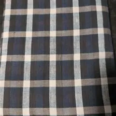 生地　チェック柄　ブラウン系