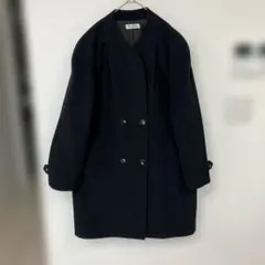 Cher Billeのレディースハーフコート アンゴラ100%の高品質　ネイビー