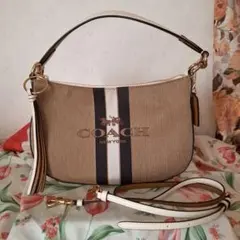 RR26093　COACH　コーチ　ストライプライン　２WAY　バッグ
