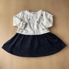 Noeil aime BeBe 星刺繍 長袖ワンピース