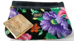 FEILER フラワー刺繍ポーチ　おまけ付