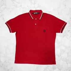 CHAPS チャップス ティップライン 鹿の子 ポロシャツ M 赤のサムネイル