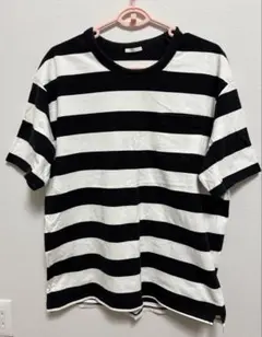 GU メンズ ストライプ 半袖Tシャツ