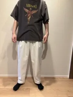 ASTRONOMY ホワイト スラックス パンツ メンズ L 9