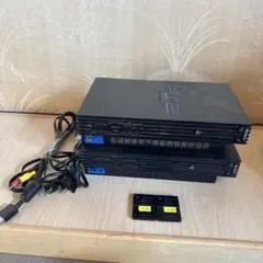 PS2 本体 ブラック ジャンク　メモリーカード 8MB まとめ売り　E270