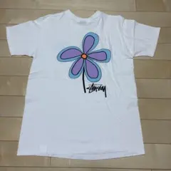 美品 STUSSY ステューシー ホワイト 花 Tシャツ M レディース メンズ