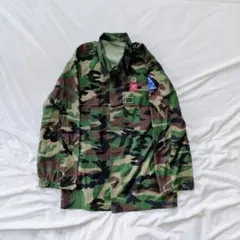 美品 韓国軍 海兵隊 刺繍入り 迷彩ジャケット ミリタリー ジャケット