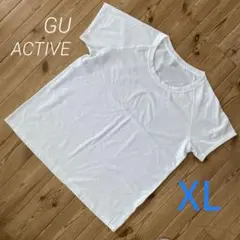 GU ACTIVE ラグランスリーブTシャツ スポーツライン　ホワイト　XL