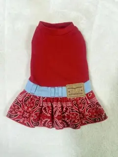 【試着のみタグ付き】CIRCUS CIRCUS デニムライフ 犬服 Ｓワンピース