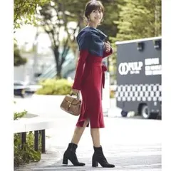 ベロアストレッチ　ブーツ　ジーユー　ショート　ムートン　厚底　ボリュームソール