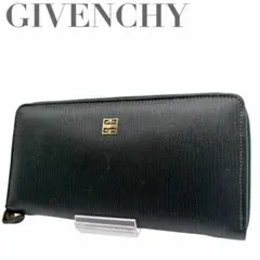 GIVENCHY ジバンシー レザー 8.222 ラウンドファスナー 長財布 黒のサムネイル