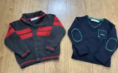 べべ　Bebeトップス　長袖　ニット　カーディガン　100 アクリル　毛　2点