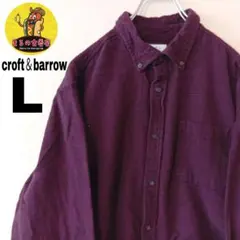 USA古着 croft＆barrow　ネルシャツL　ワインレッドブラック