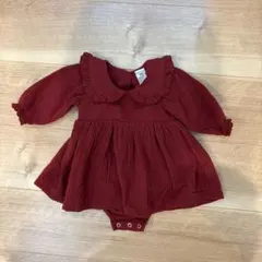 H&M コットンモスリンボディースーツ付きワンピース3m