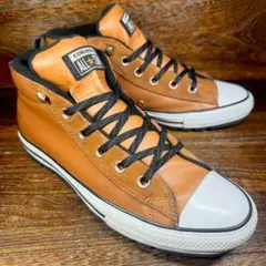 ◆CONVERSE◆コンバース 26.5cm ハイカットスニーカー レザー 茶色